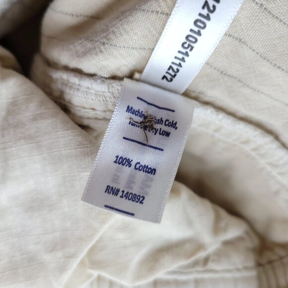 Marine Layer Shorts Mens Medium White Cotton Canvas 6 Inch Lounge Drawstring - Picture 10 of 10